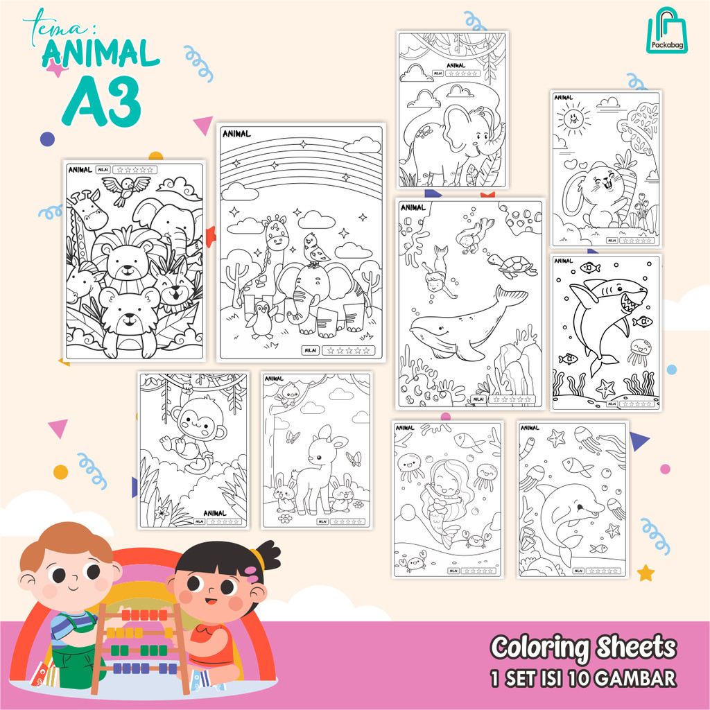 

KERTAS MEWARNAI ANAK UKURAN A3 – ISI 10 LEMBAR – COLORING SHEETS KARTUN EDUKATIF THOMAS AND FRIENDS