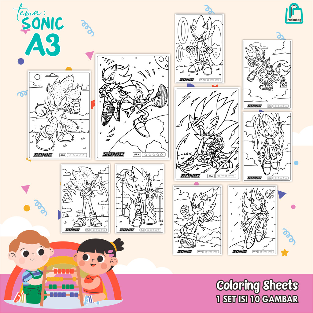 

KERTAS MEWARNAI ANAK UKURAN A3 – ISI 10 LEMBAR – COLORING SHEETS KARTUN EDUKATIF WINNIE THE POOH