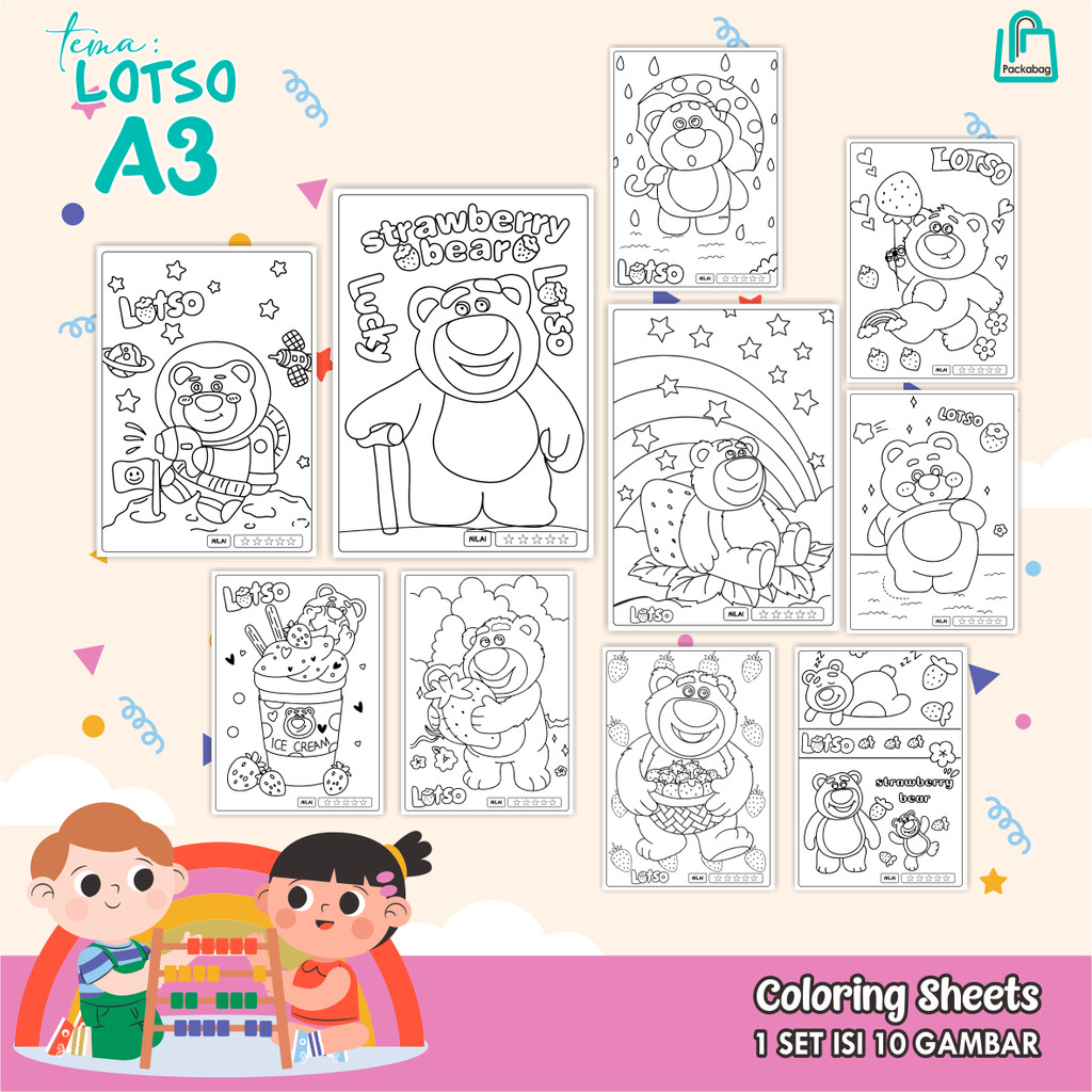 

KERTAS MEWARNAI ANAK UKURAN A3 – ISI 10 LEMBAR – COLORING SHEETS KARTUN EDUKATIF TOM AND JERRY