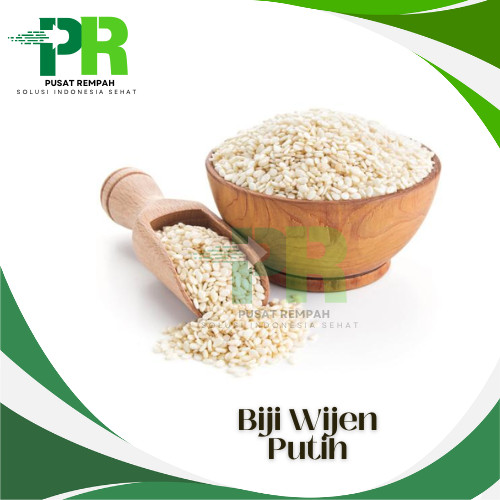 

100g Biji Wijen Putih Mentah Raw White Sesame Seeds Premium / Tambahan Makanan Kesehatan Wijen Putih 100 Gram Pusatrempah
