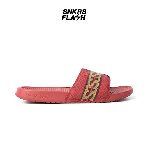 SANDALBOYZ COURT SLIDE S/S 18 OPEN SEAS COLLECTION SCHOONER RED Sandal Unisex - 18HSSR - Size 46