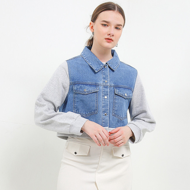 Hush Puppies Jaket Denim Wanita Pp Fansi Medium Blue