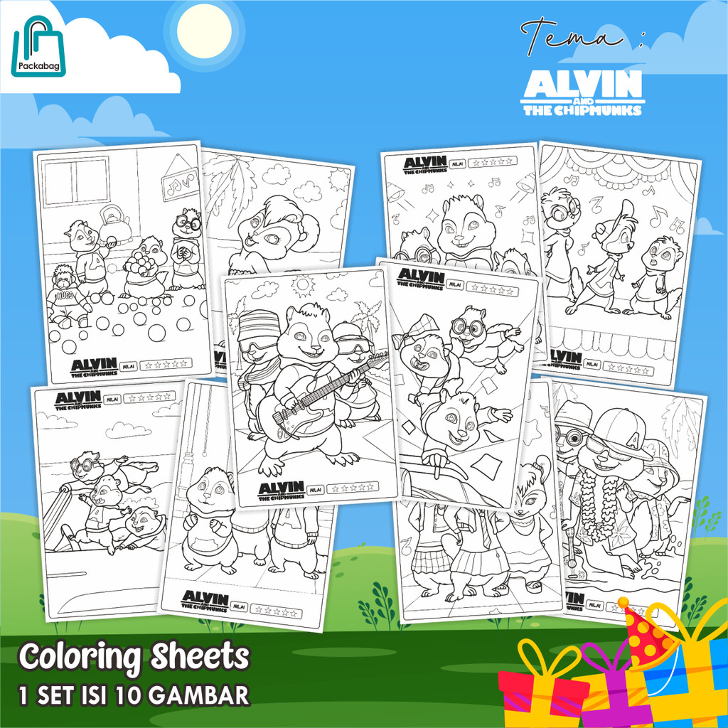 

KERTAS MEWARNAI ANAK UKURAN A5 – 1 PACK ISI 10 LEMBAR – COLORING SHEETS KARTUN EDUKATIF ALVIN