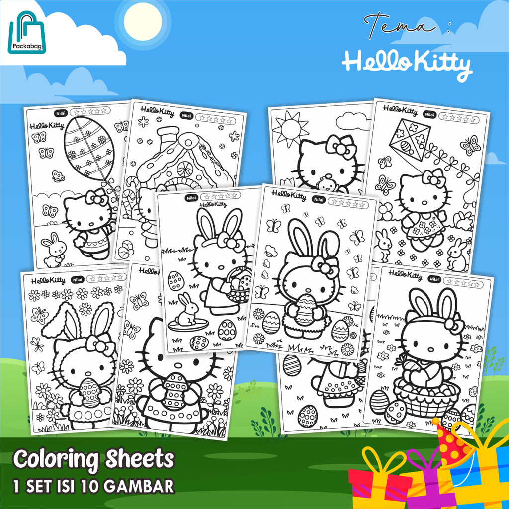 

KERTAS MEWARNAI ANAK A5 MURAH – 1 PACK ISI 10 LEMBAR – COLORING SHEETS KARTUN EDUKATIF HELLO KITTY