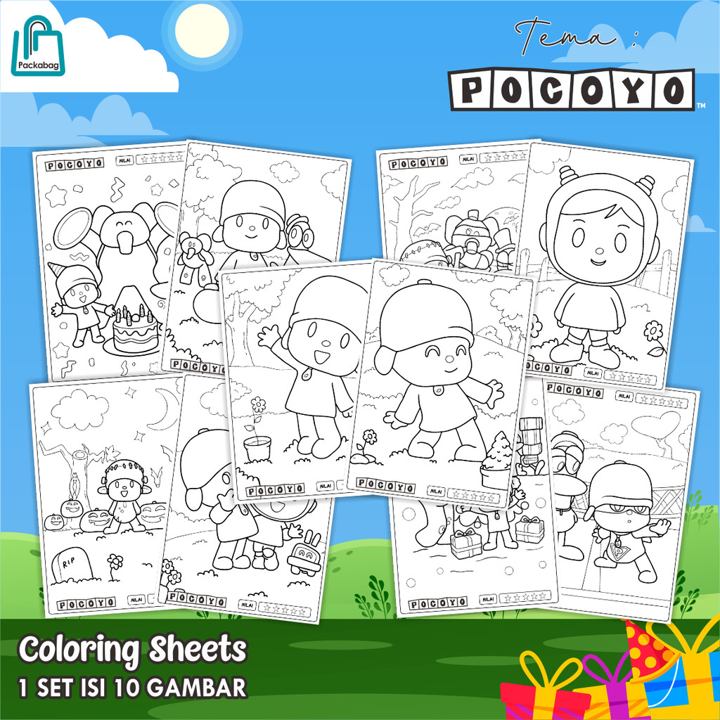 

KERTAS MEWARNAI ANAK A5 MURAH – 1 PACK ISI 10 LEMBAR – COLORING SHEETS KARTUN EDUKATIF POCOYO