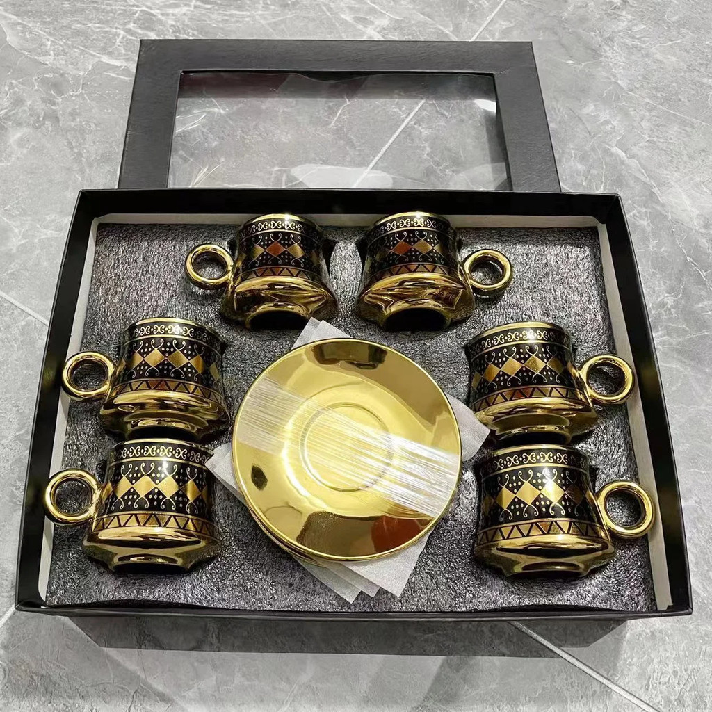 SF Set Cangkir Teh Keramik Turki 6 Pcs