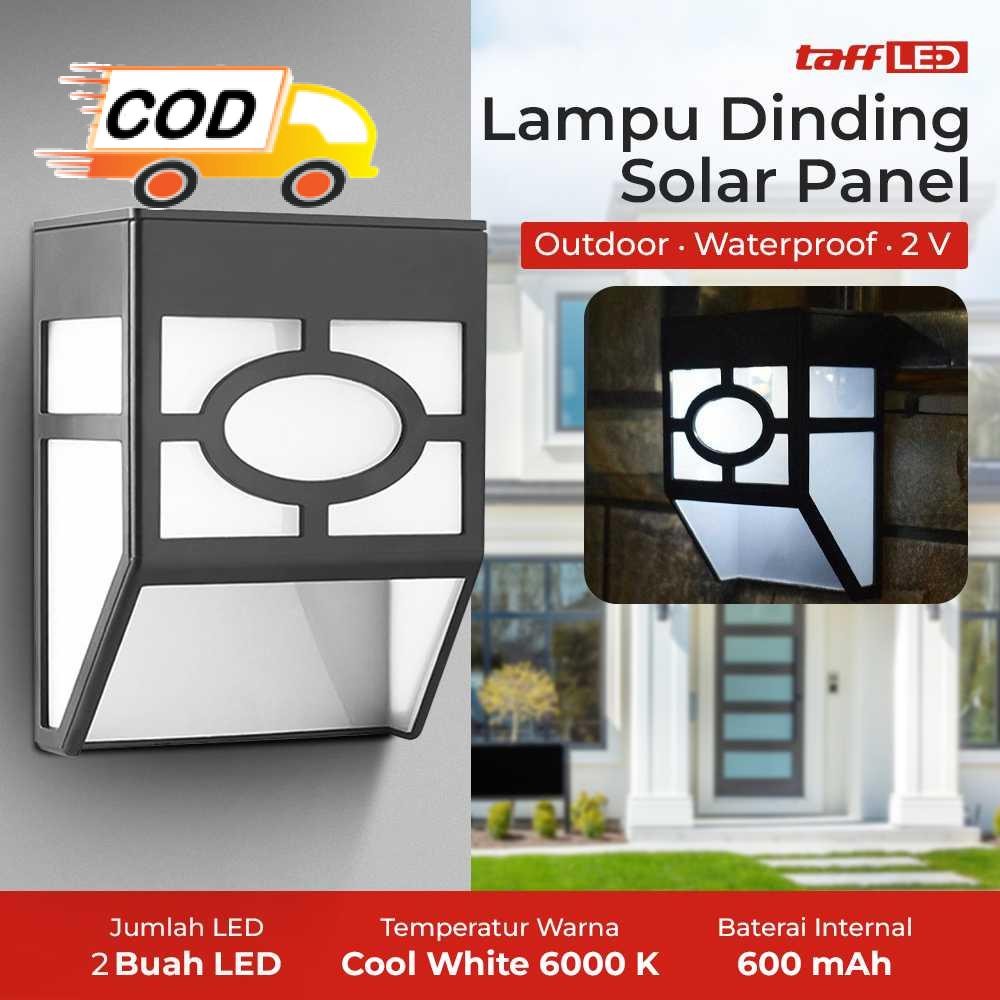 Lampu Dinding Solar LED Outdoor Waterproof 2V Hemat Energi Panel Surya Tahan Hujan Untuk Pekarangan
