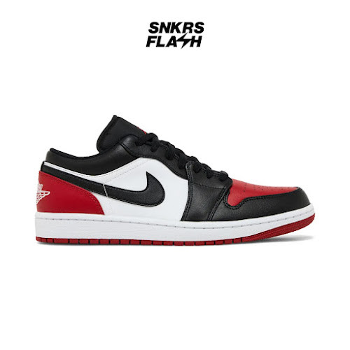 NIKE Air Jordan 1 Low Bred Toe Sepatu Sneakers Pria - 553558161 - Size 47.5
