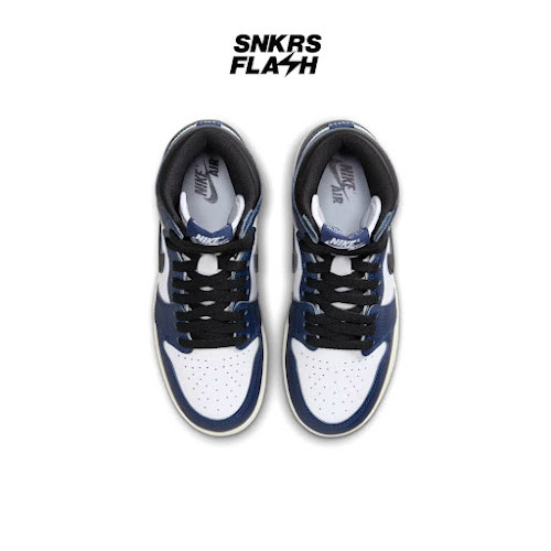 NIKE Air Jordan 1 Retro High Og Midnight Navy (Gs) Sepatu Sneakers Pria - FD1437401 - Size 39