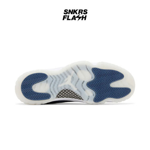 NIKE Air Jordan 11 Retro Low White Diffused Blue Sepatu Sneakers Pria - FV5104104 - Size 42