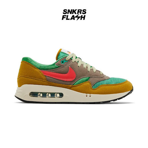 NIKE Air Max 1 86 Prm Powerwall Brs Green Ember Sepatu Sneakers Pria - HF0551300 - Size 44.5