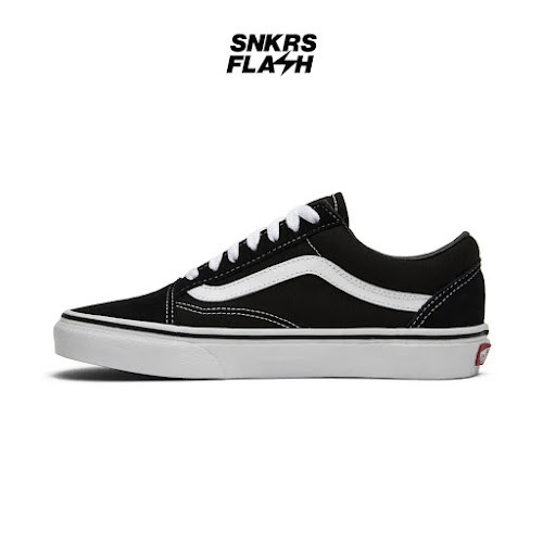 VANS Old Skool Black White Sepatu Sneakers Unisex - VN000D3HY28 - Size 44.5