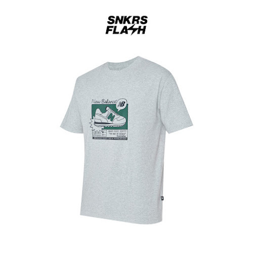 NEW BALANCE Tshirt Essentials Ad 574 Grey Baju Lengan Pendek Pria - MT41593AG - Size XL