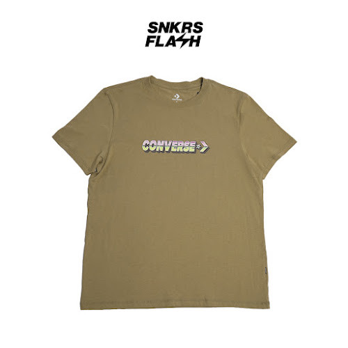 CONVERSE Mens Tshirt Basic Essentials Olive Baju Lengan Pendek Pria - MT104431OL