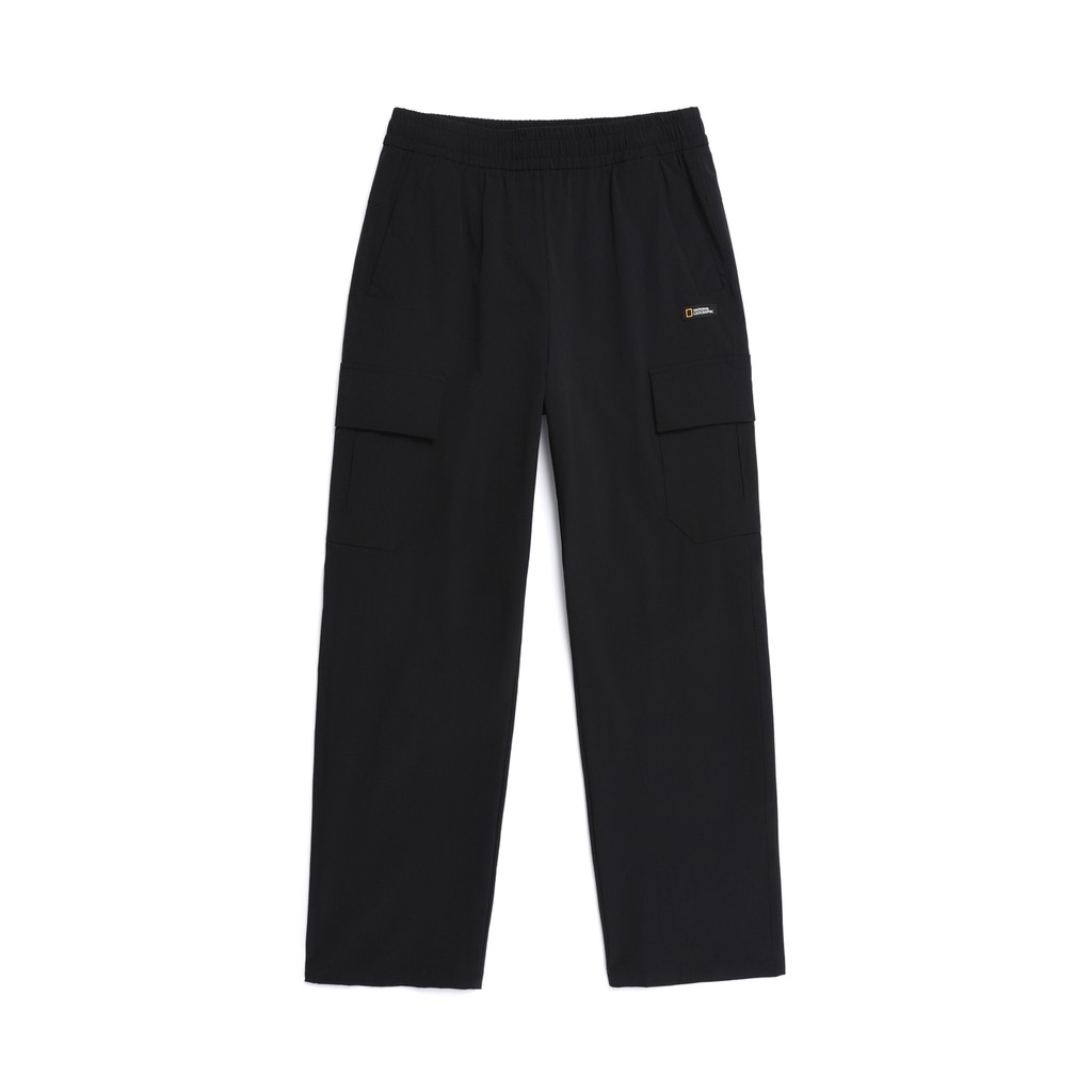 National Geographic Archelon Woven Straight Pants Black - Celana Unisex Hitam
