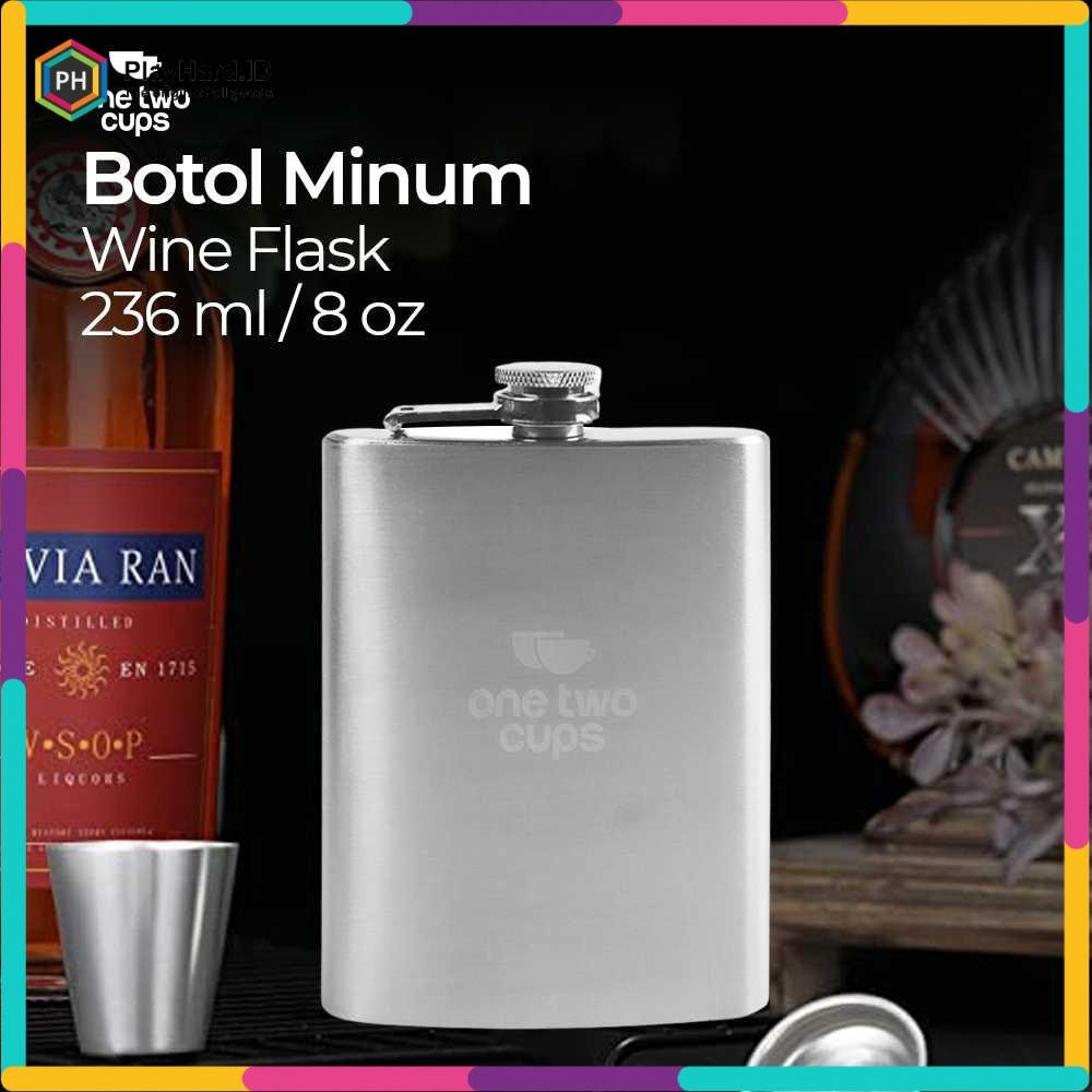 Botol Minum Stainless Steel Hip Flask 8oz untuk Wine atau Bir