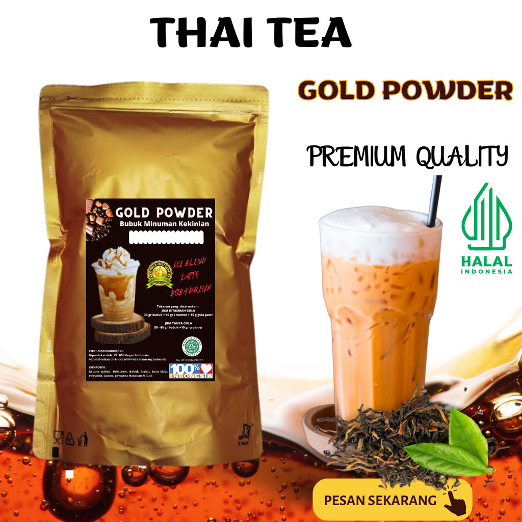 

RASA THAI TEA 1 Kg GOLD PREMIUM POWDER DRINK BUBUK MINUMAN INSTAN SERBUK MINUMAN STICKY MILK