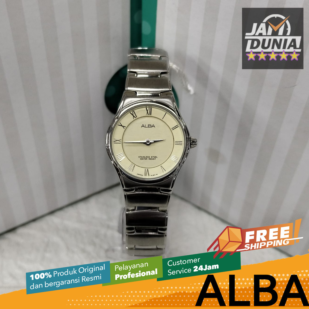 JAM TANGAN WANITA ANALOG ALBA ORIGINAL JAM ALBA STAINLESS STEEL ALBA ATAS83 ATAS ALBA ATAS83X1 JAM A