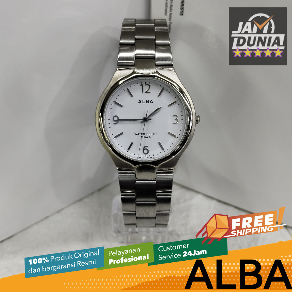 JAM TANGAN WANITA ALBA ORIGINAL JAM ALBA STAINLESS STEEL ALBA ARST75 ARST ALBA ARST75X1 JAM ALBA SIL