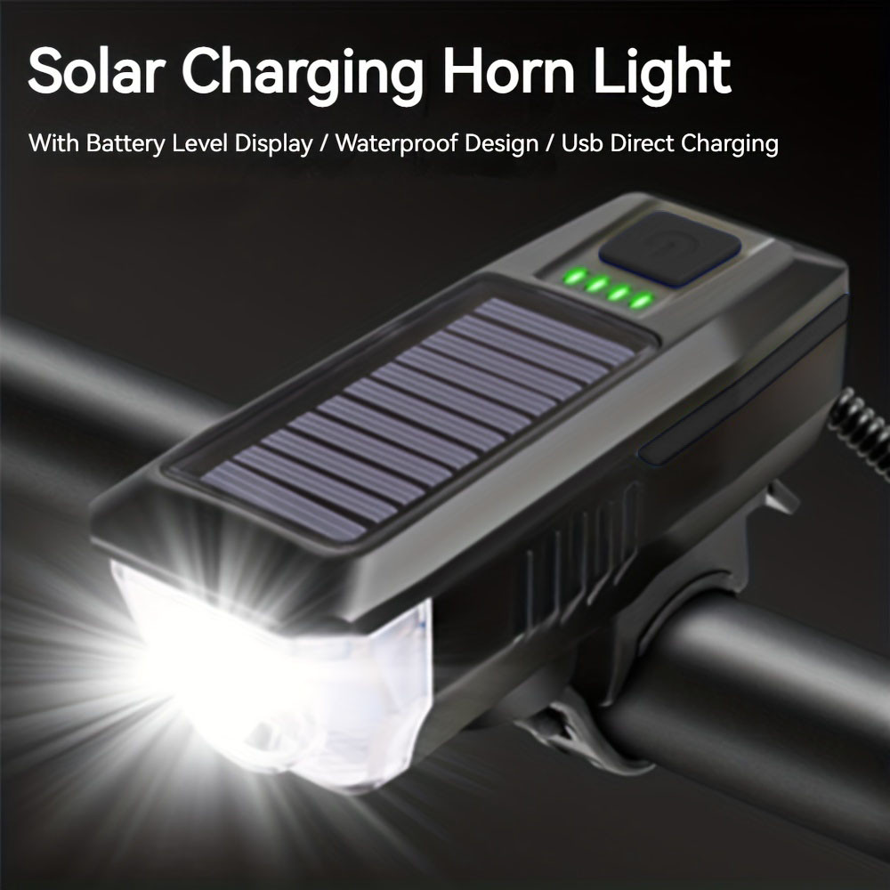 Lampu Klakson Bel Elektrik Sepeda Waterproof Solar Power