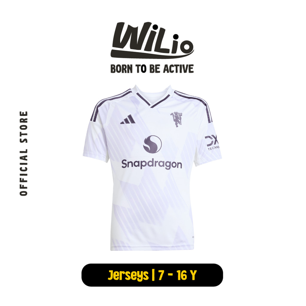 ADIDAS Manchester United 25/26 Away Jersey Kids JP3030 -Jersey Anak (Putih)