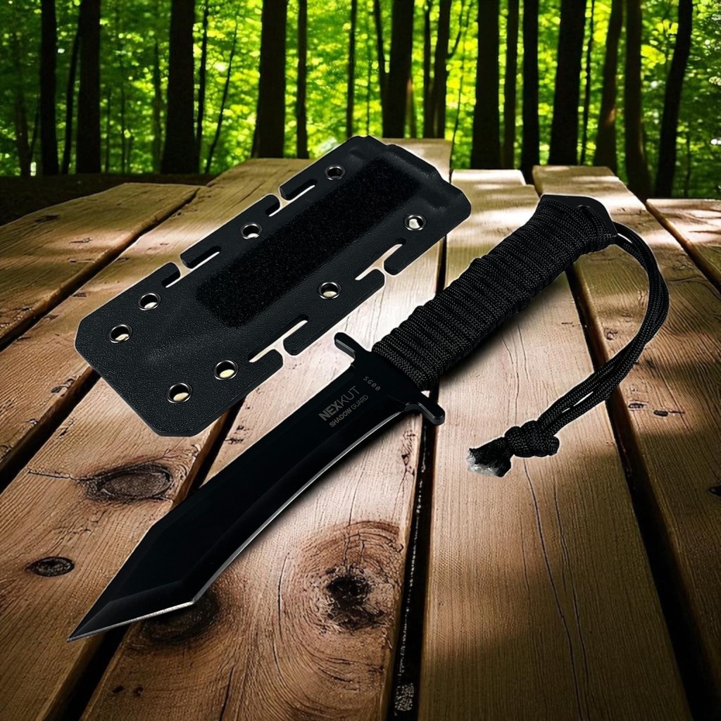 - NEXKUT Pisau Survival EDC Tactical Combat Dagger with Kydex Holster - SG00 -