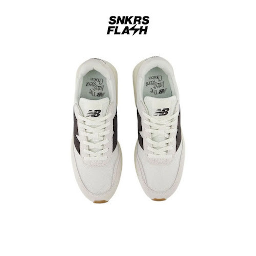NEW BALANCE 370 Sea Salt White Black Sepatu Sneakers Unisex - U370CA - Size 42