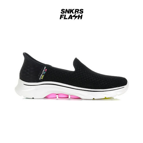 SKECHERS Go Walk 7 Black Pink Sepatu Casual Wanita - 125228BKHP - Size 38.5
