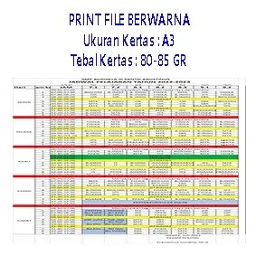 

Print Full Warna A3 kertas Paper one 80-85 gr Harga perlembar