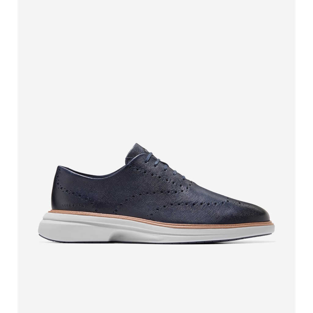 Cole Haan Men Originalgrand Cityspectre Wingtip Oxfrds - Sepatu Pria (Navy)