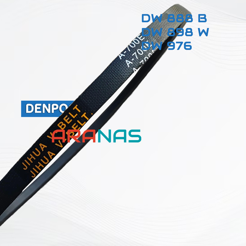 V-BELT VanBelt DENPOO A 700E 8 Kg DW 888B 898W 976 FANBELT 700 E Tali Gear Box Mesin Cuci 2 Tabung D
