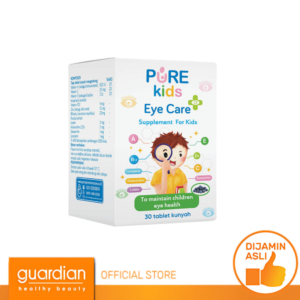 PureKids Pure Kids Eye Care Multivitamin Mata Anak Antioksidan Tinggi 30s