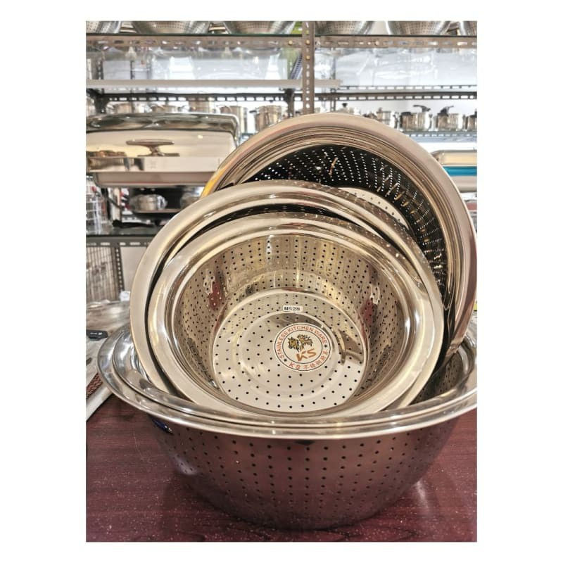 COD BASKOM BOLONG STAINLESS 40CM Terlaris