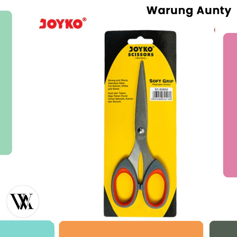 

JOYKO SCISSORS SC-838SG GUNTING EMPUK SOFT GRIP STAINLESS STEEL LEMBUT TAJAM GROSIR SC-838 838 838SG KAIN KERTAS Warung Aunty Murah Bandung