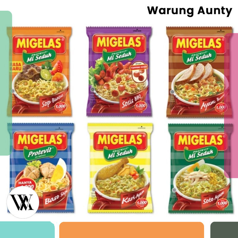 MIGELAS ECERAN 28 GRAM RENCENG MI SEDUH GELAS MIE SACHET MIEGELAS RASA AYAM BAWANG BASO SAPI KARI AY