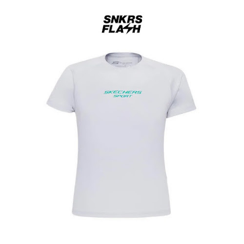 SKECHERS Women Running T Shirt Grey Kaos Lengan Pendek Wanita - X5P6WT3GY
