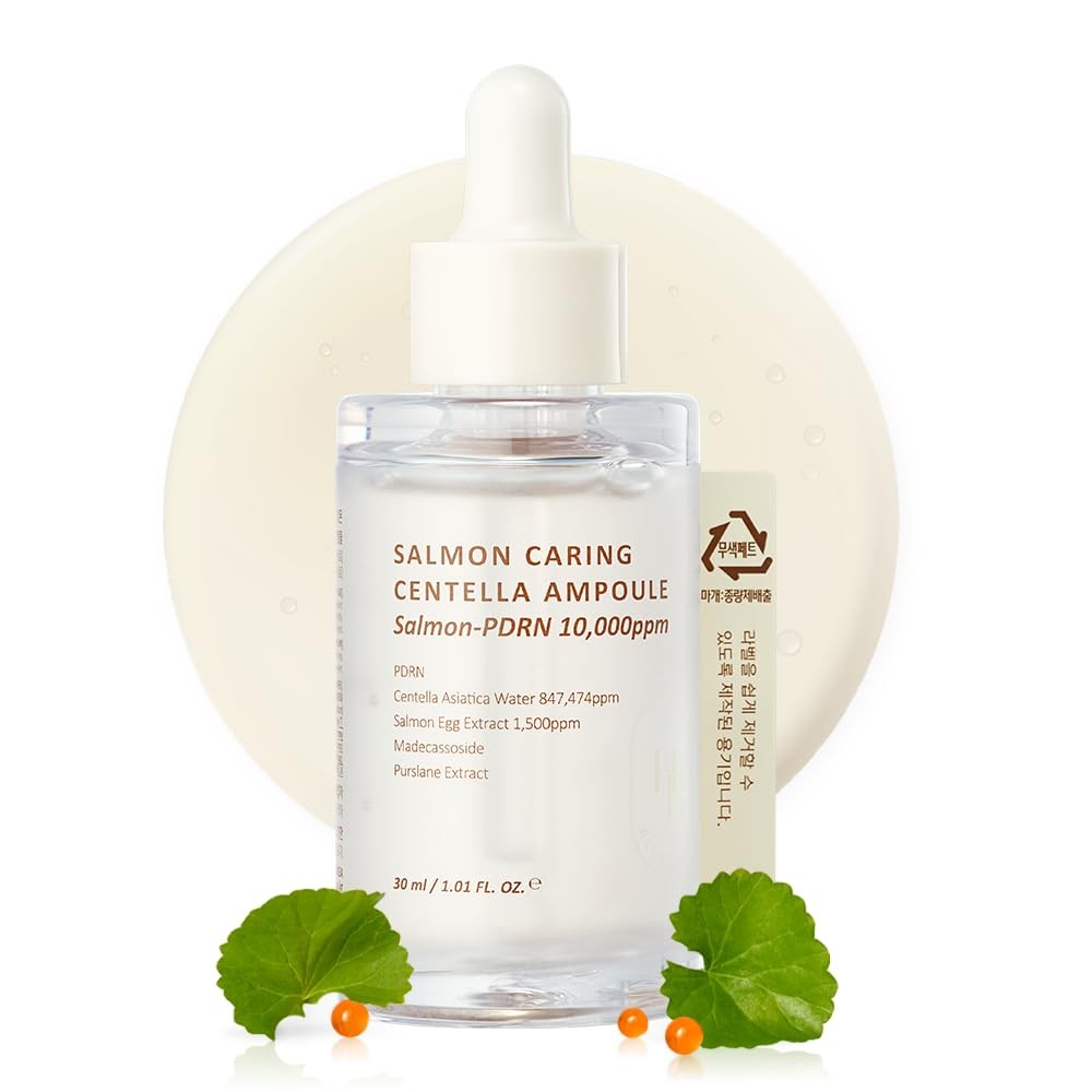 Heveblue Salmon Caring Centella Ampoule 30ml | Ampoule Salmon PDRN DNA | Ampoule Anti-Aging