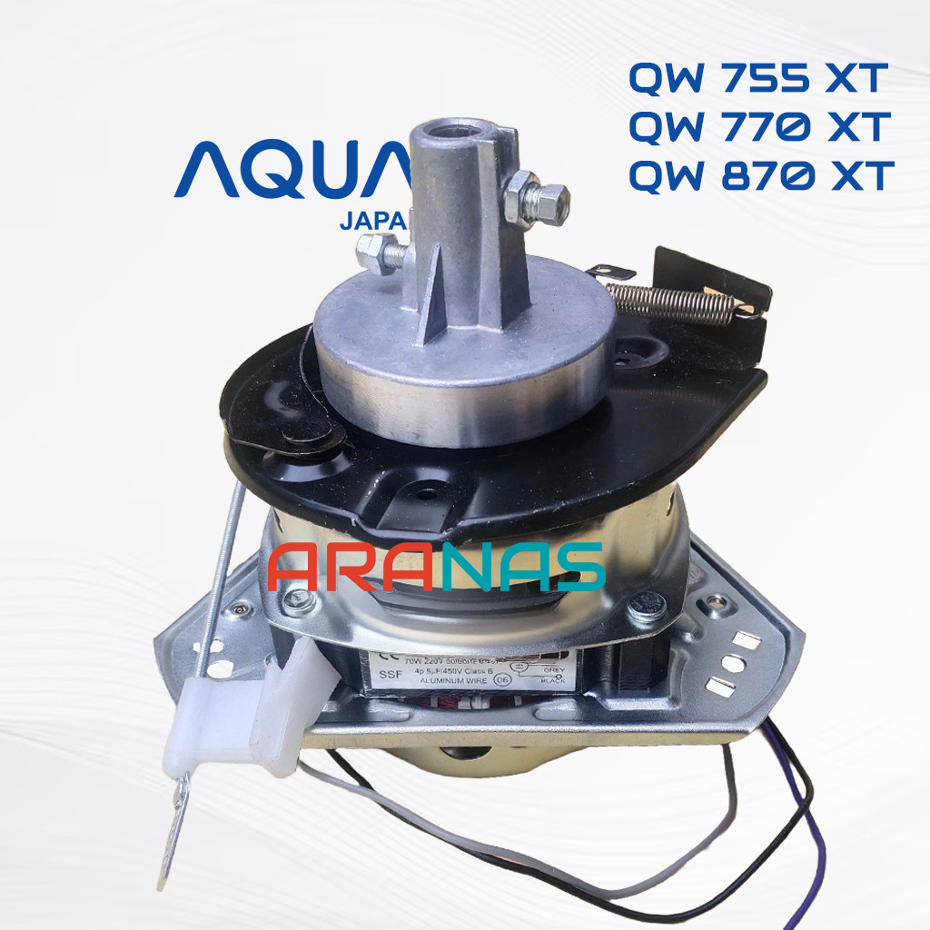 DINAMO SPIN SET REM PULLY AQUA JAPAN 7 Kg QW755XT QW770XT QW870XT Motor Pengering Mesin Cuci 2 Tabun