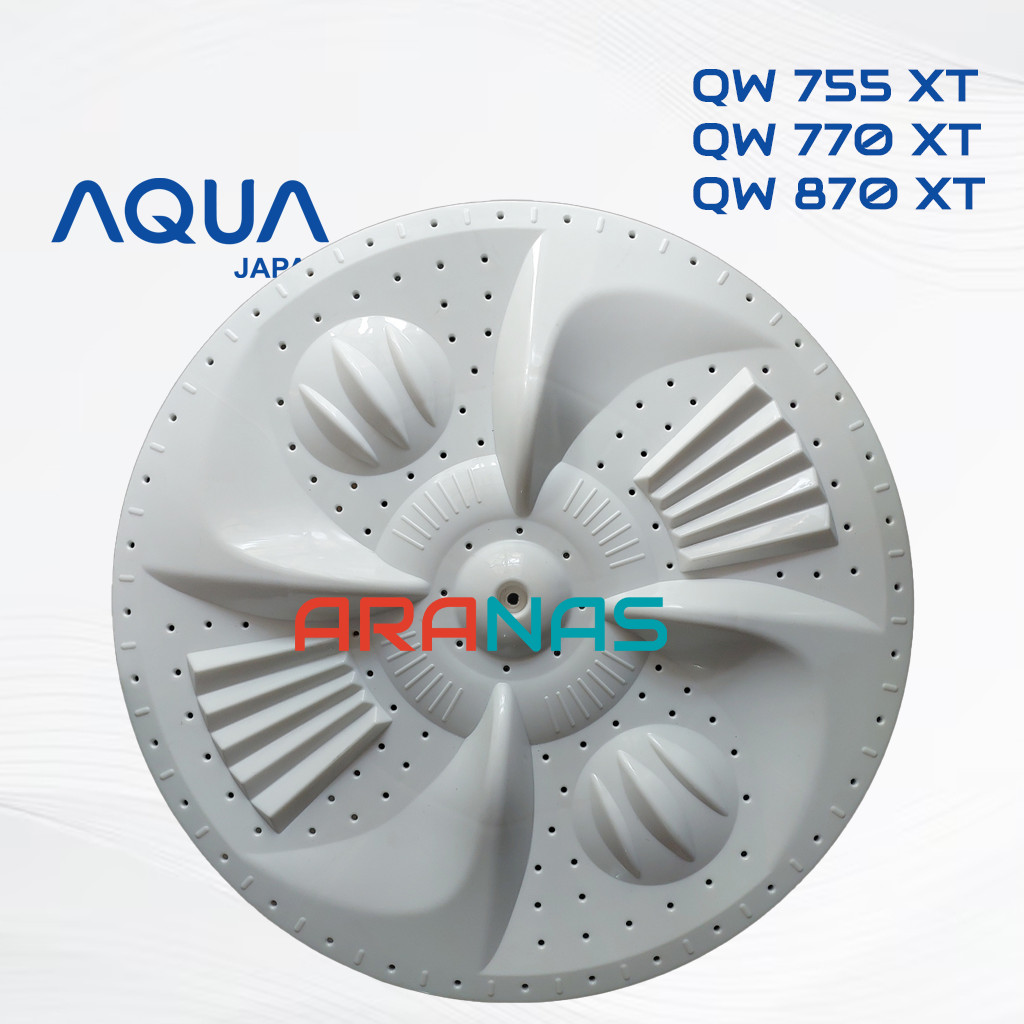 PULSATOR AQUA JAPAN 7 Kg QW755XT QW770XT QW870XT Pulisator Mesin Cuci 2 Tabung Baling As KOtak QW 75