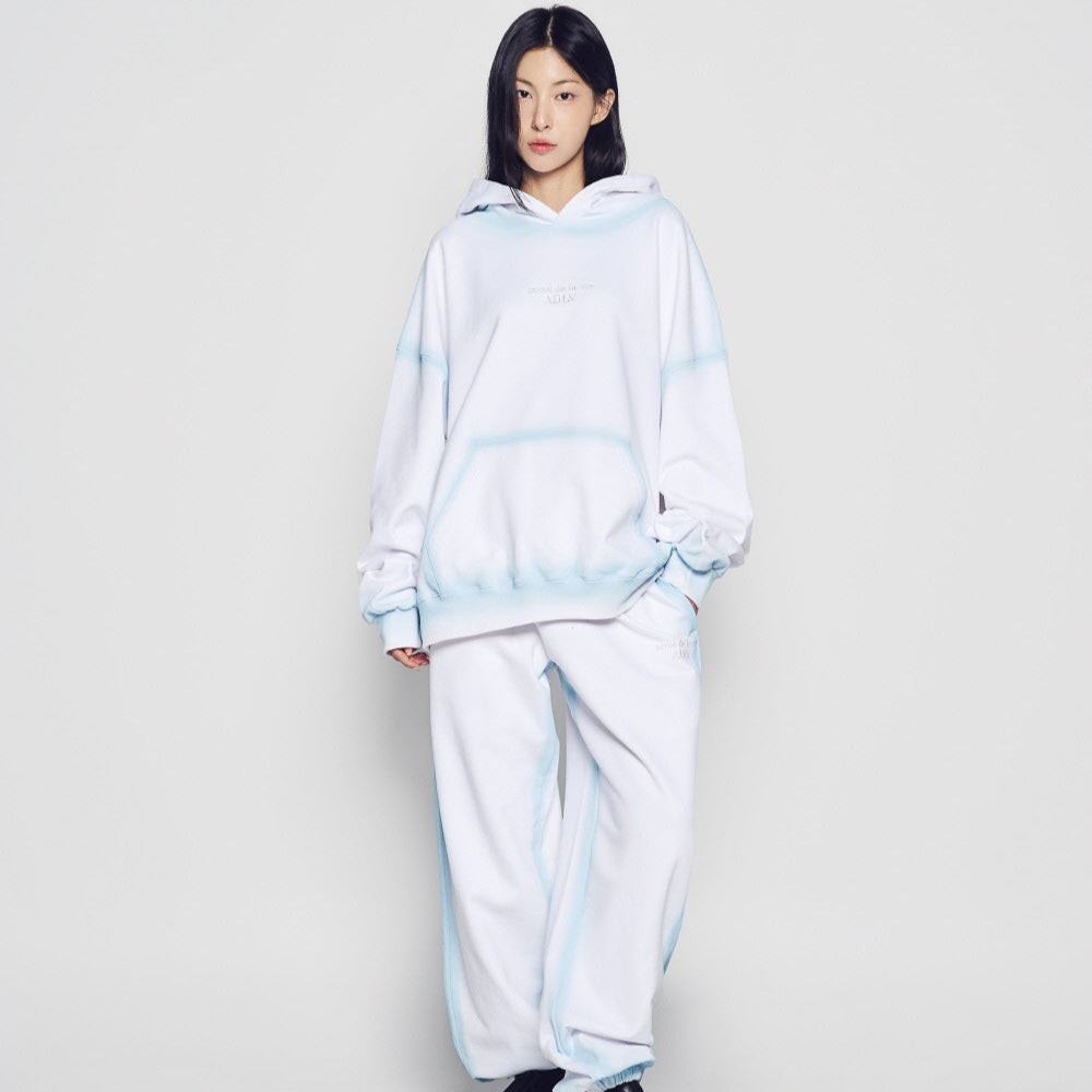 [ADLV] Line Hand Spray Hoodie White - Hoodie Wide Fit Fit Unisex Acme de da vie