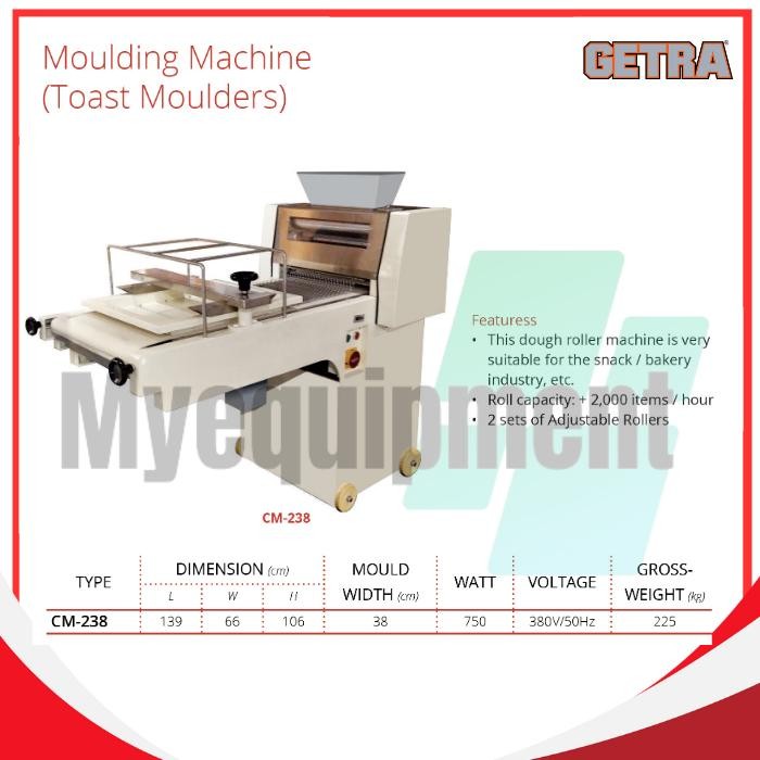 MESIN MOULDING MESIN CETAK ROTI GETRA CM-238