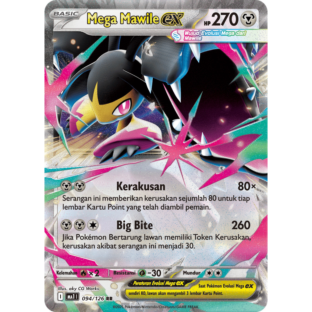 Mega Mawile ex RR ma1 094/126 - Evolusi Mega - POKEMON TCG INDONESIA