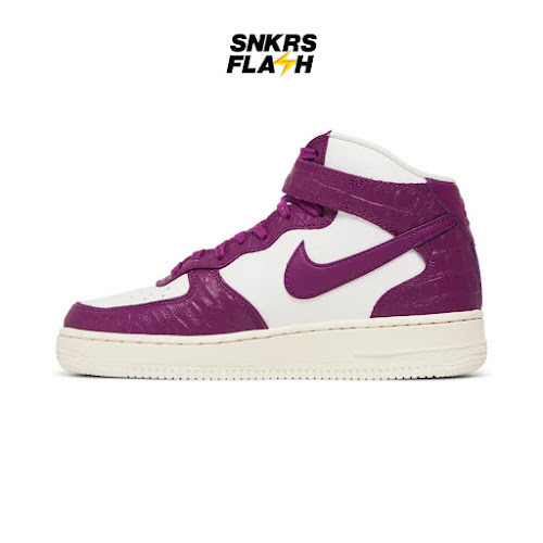NIKE Air Force 1 07 Mid Lx Viotech Summit White Sepatu Sneakers Wanita - DZ4865503 - Size 40.5