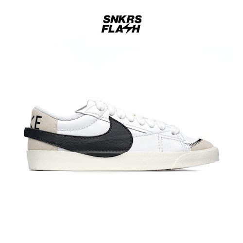 NIKE Blazer Low 77 Jumbo White Black Sail Sepatu Sneakers Pria - DN2158101 - Size 44