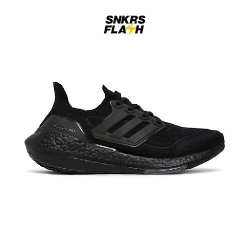 ADIDAS Ultra Boost 21 J Triple Black (Gs) Sepatu Sneakers Anak - FY5390 - Size 38