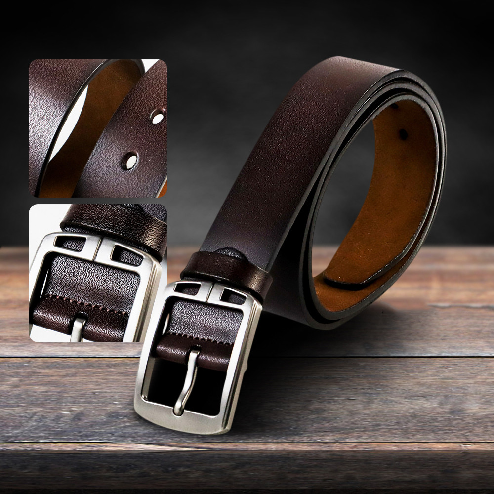 Hiro Gesper Tali Ikat Pinggang Pria Bahan Kulit Desain Vintage 1.25M - H10