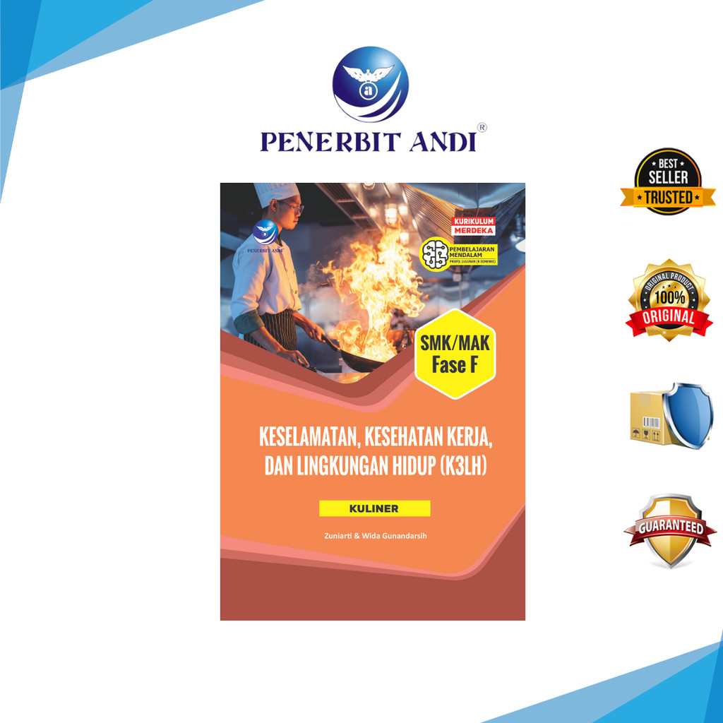 Penerbit Andi - Buku Kuliner Elemen Keselamatan, Kesehatan Kerja dan Lingkungan Hidup (K3LH) FASE F