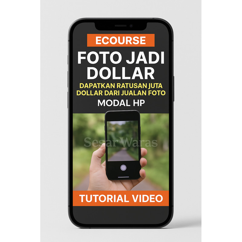 Ecourse Foto Jadi Dollar Belajar Cara Jualan Foto Online Modal HP Terbaru Murah Best Seller Original