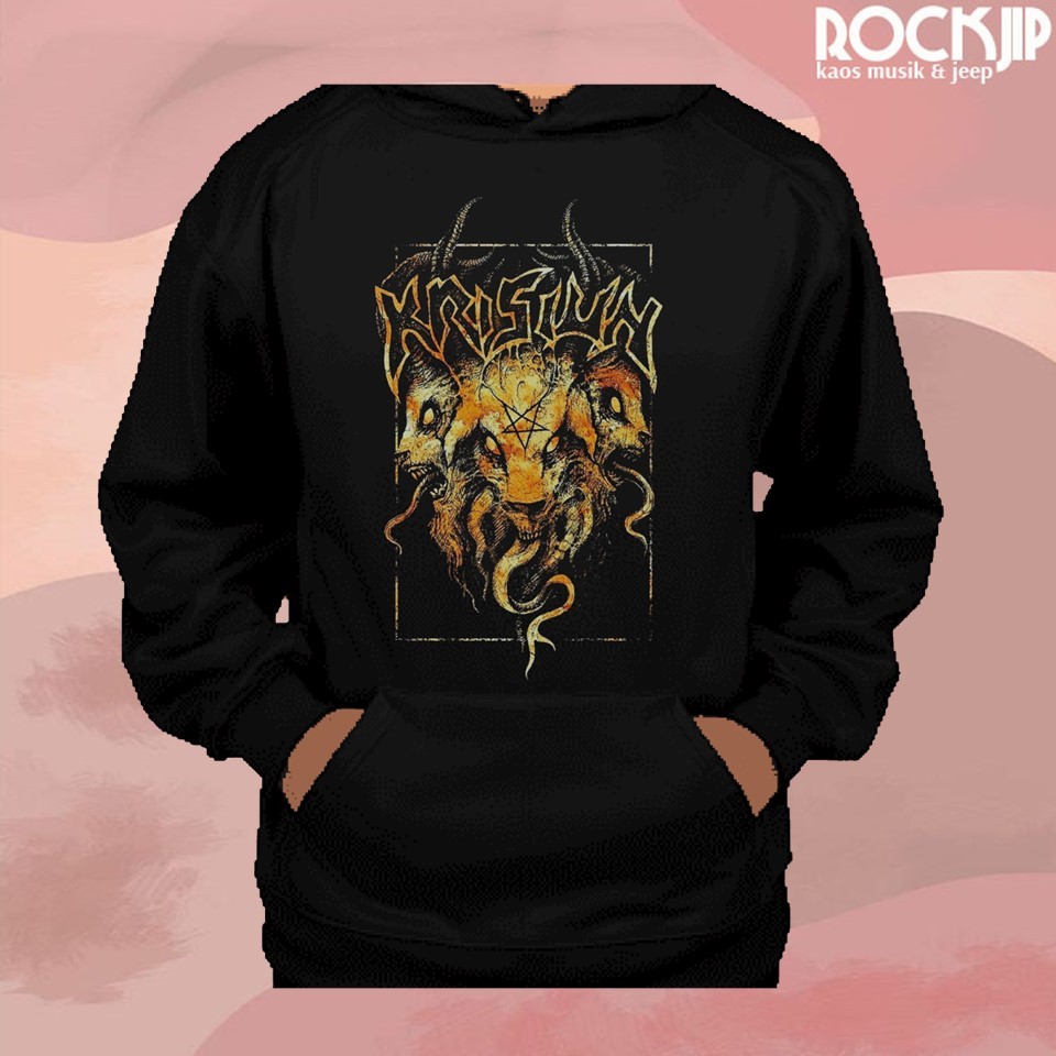 Jual Pesan Hoodie Musik Band Rock Metal Indie Punk Pria Wanita Murah Krisiun 1
