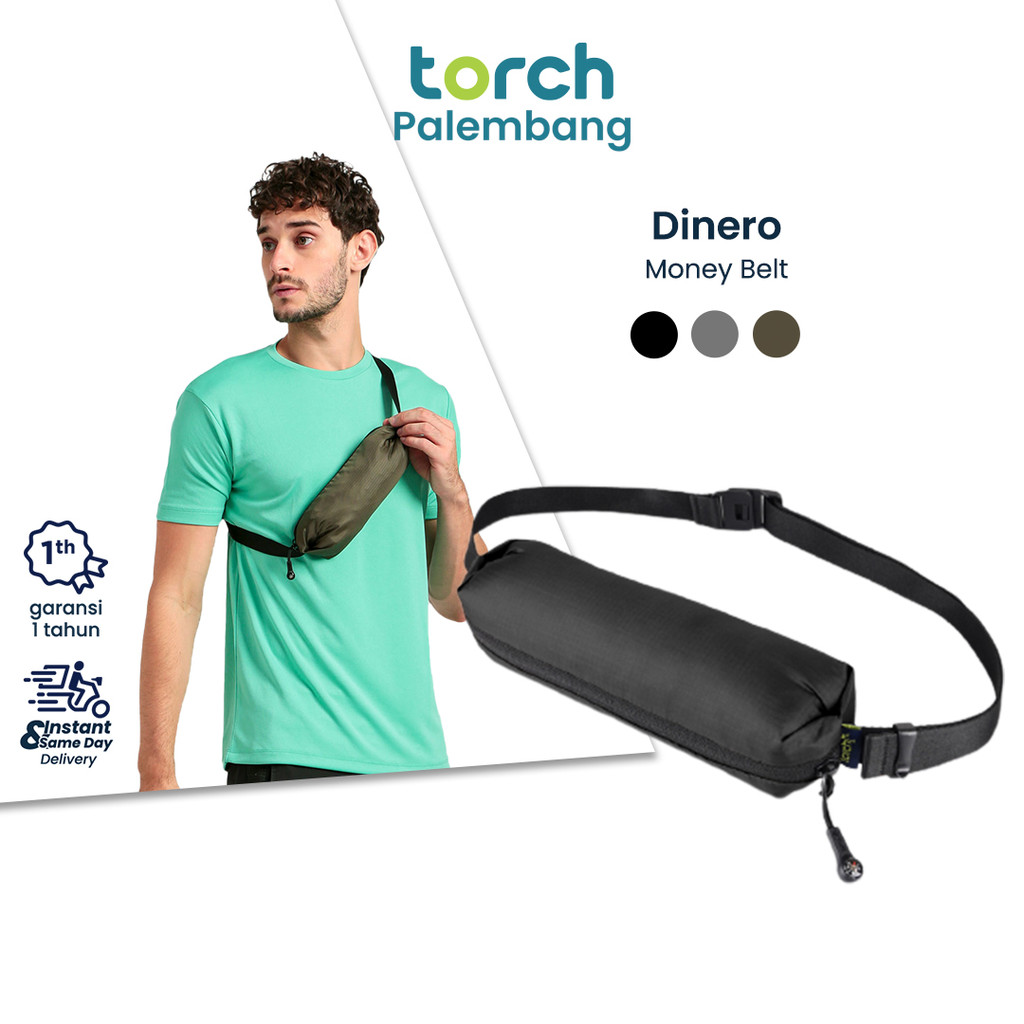 TORCH Dinero Money Belt Tas Pinggang Pria Wanita Tas Pinggang Waterproof Unisex